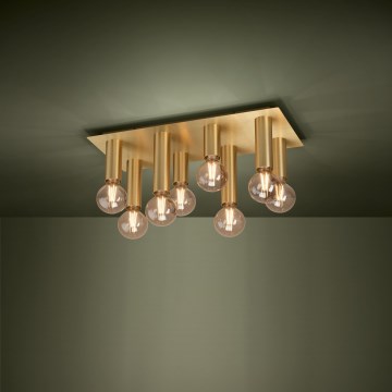 Eglo - Потолочный светильник 8xE27/40W/230V золотистый