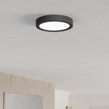 Eglo - потолочный светильник для ванной LED/7,5 Вт/230 В, диам. 16,6 см IP44 черный
