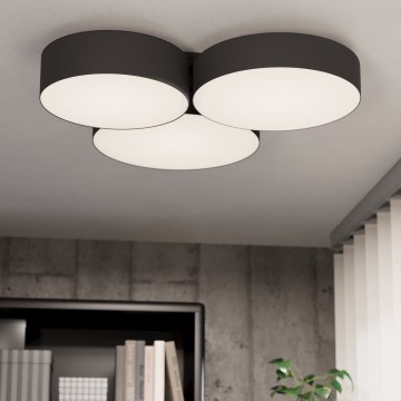 Eglo - Потолочный RGBW-светильник с регулированием яркости 3xLED/7,5W/230V 2700-6500K черный