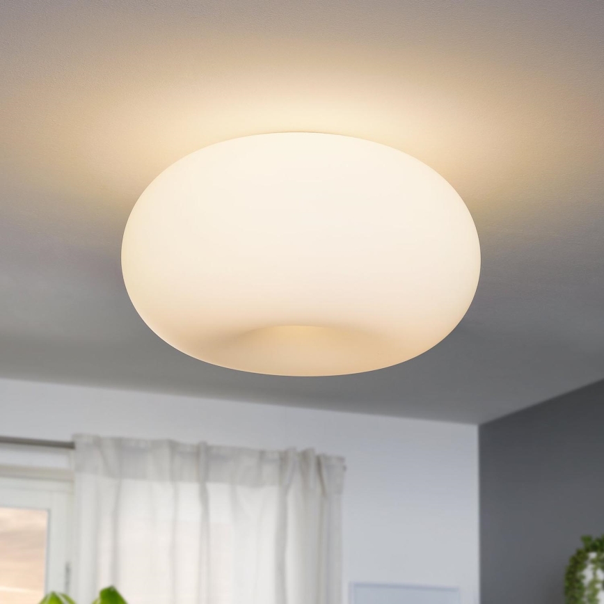 EGLO - Потолочный светильник OPTICA 2xE27/60W/230V опаловое стекло диаметр 35 см