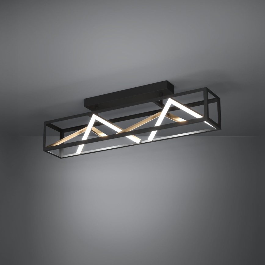 Eglo - Пристельова LED люстра з регулюванням яскравості LED/45W/230V 2700-6500K чорний/золотий + пульт дистанційного керування