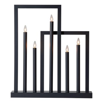 Eglo - Рождественский подсвечник 5xE10/3W/230V черный