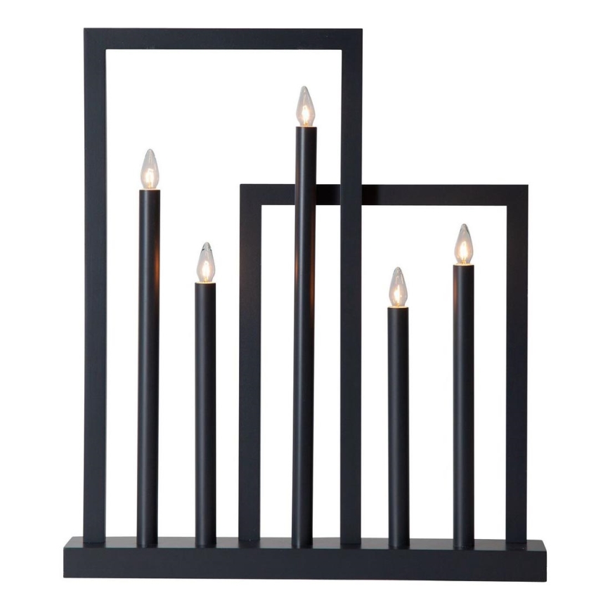 Eglo - Рождественский подсвечник 5xE10/3W/230V черный