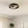 Eglo - Стельовий LED світильник 1xLED/14W/230V + 1xLED/8,5W діаметр 38 см чорний/золотий