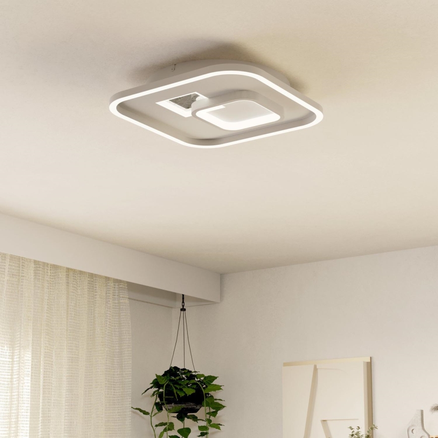 Eglo - Стельовий LED світильник 1xLED/16,2W/230V + 1xLED/9,2W 38x38 см білий
