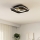 Eglo - Стельовий LED світильник 1xLED/16,2W/230V + 1xLED/9,2W 38x38 см чорний/золотий