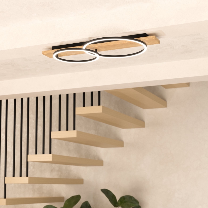 Eglo - Стельовий LED світильник 2xLED/12W/230V 3000K бежевий/чорний