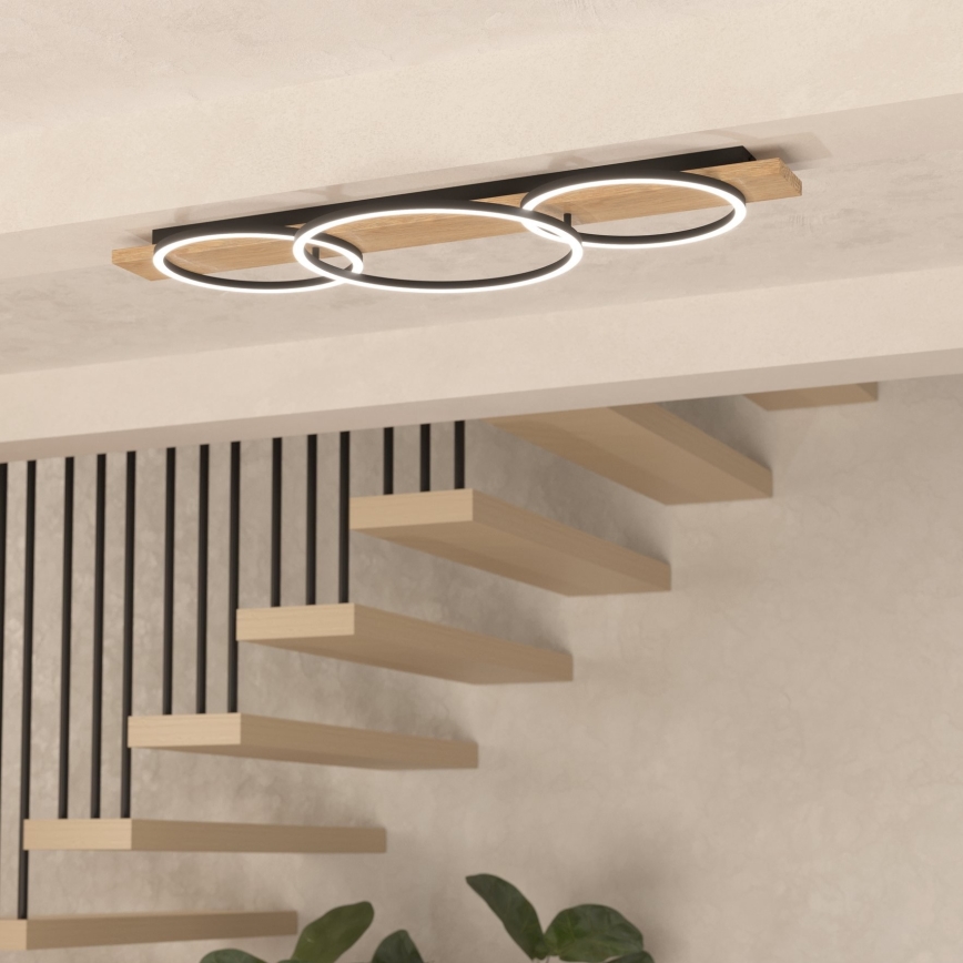 Eglo - Стельовий LED світильник 3xLED/12W/230V 3000K бежевий/чорний