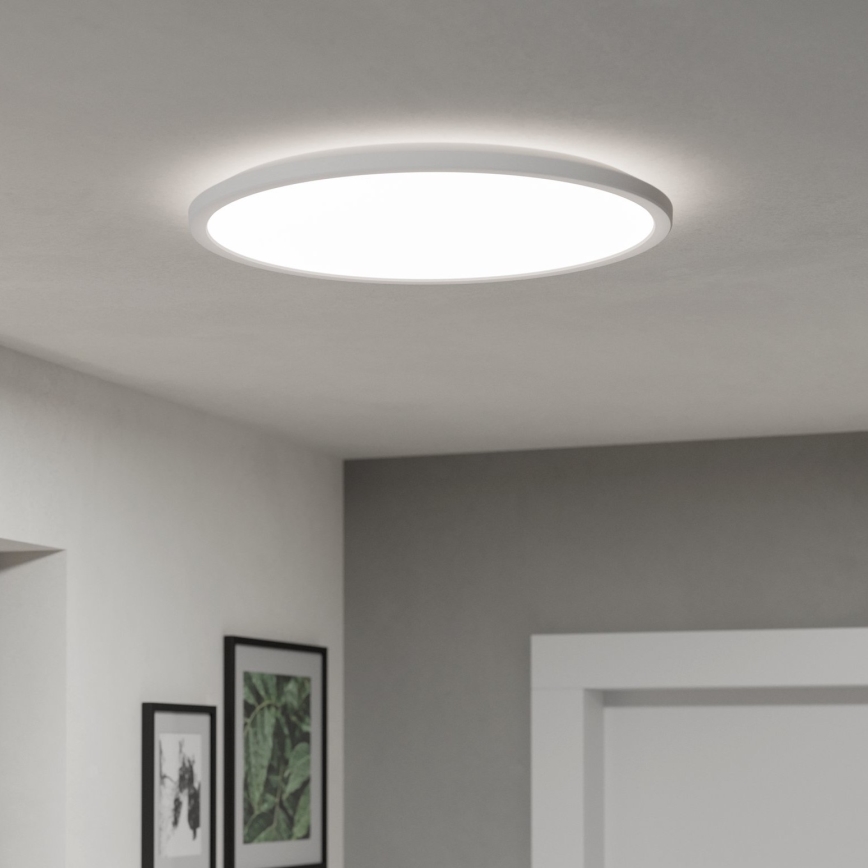 Eglo - Стельовий LED світильник для ванної з регулюванням яскравості LED/16,8W/230V 2700-6500K діаметр 50 см IP44 білий + пульт дистанційного керування