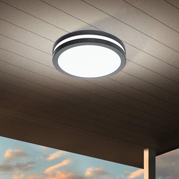 Eglo - Стельовий LED світильник для ванної з регулюванням яскравості LOCANA-C LED/14W/230V Bluetooth IP44 антрацит