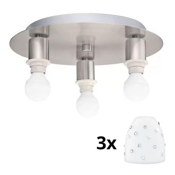 Eglo - Стельовий LED світильник MY CHOICE 3xE14/4W/230V матовий хром/білий