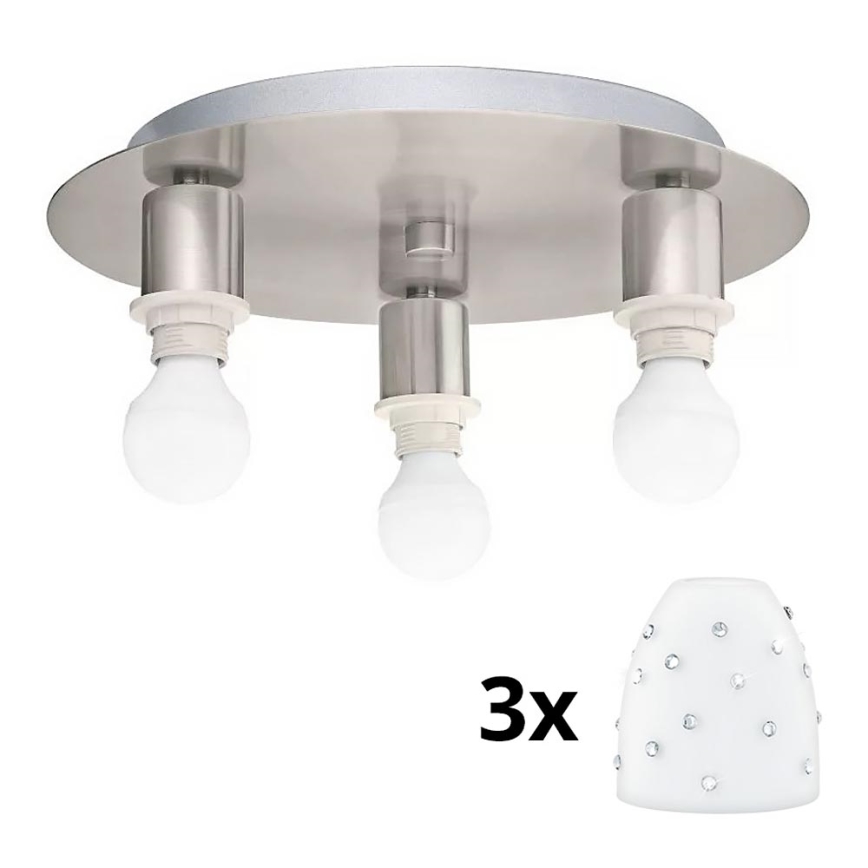 Eglo - Стельовий LED світильник MY CHOICE 3xE14/4W/230V матовий хром/білий
