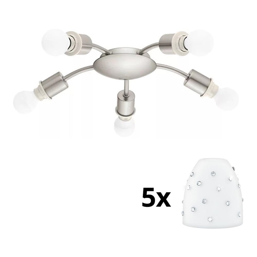 Eglo - Стельовий LED світильник MY CHOICE 5xE14/4W/230V  матовий хром/білий