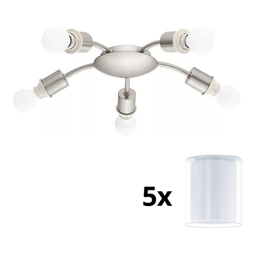 Eglo - Стельовий LED світильник MY CHOICE 5xE14/4W/230V  матовий хром/білий