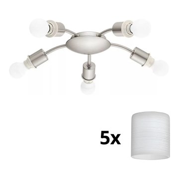 Eglo - Стельовий LED світильник MY CHOICE 5xE14/4W/230V  матовий хром/білий