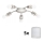Eglo - Стельовий LED світильник MY CHOICE 5xE14/4W/230V  матовий хром/білий