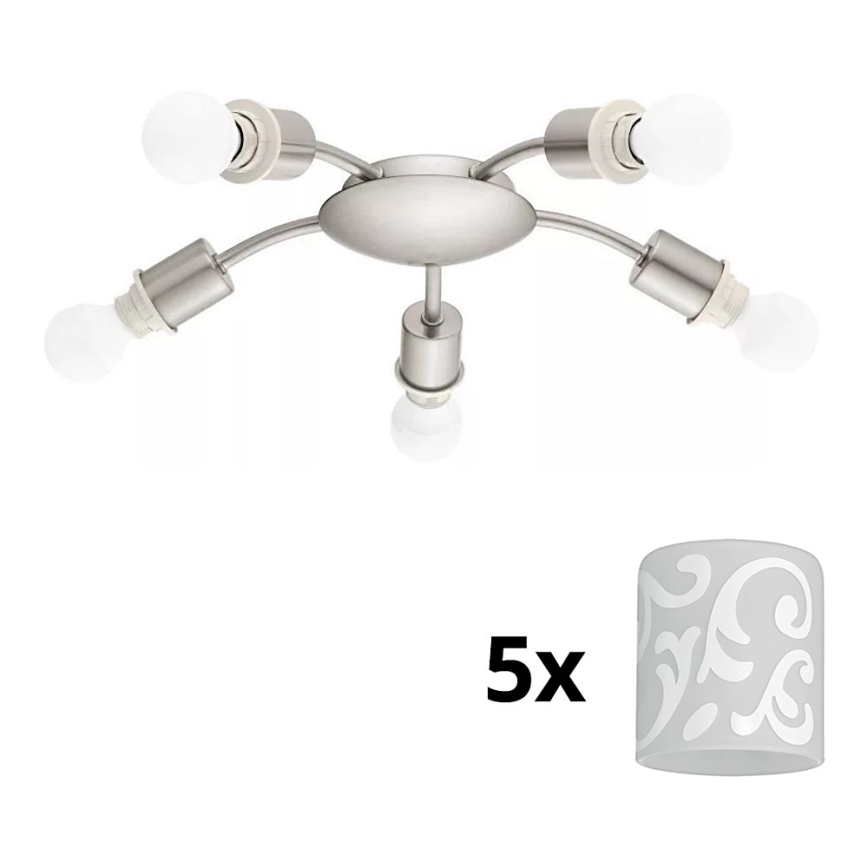 Eglo - Стельовий LED світильник MY CHOICE 5xE14/4W/230V  матовий хром/білий