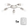 Eglo - Стельовий LED світильник MY CHOICE 5xE14/4W/230V  матовий хром/білий