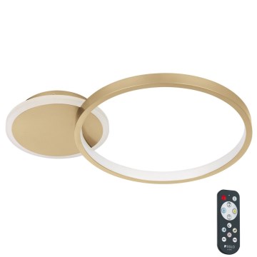 Eglo - Стельовий LED світильник з регулюванням яскравості LED/15W/230V золотий + дистанційне керування