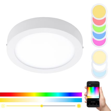 Eglo - Стельовий RGBW-світильник з регулюванням яскравості FUEVA-C LED/21W/230V