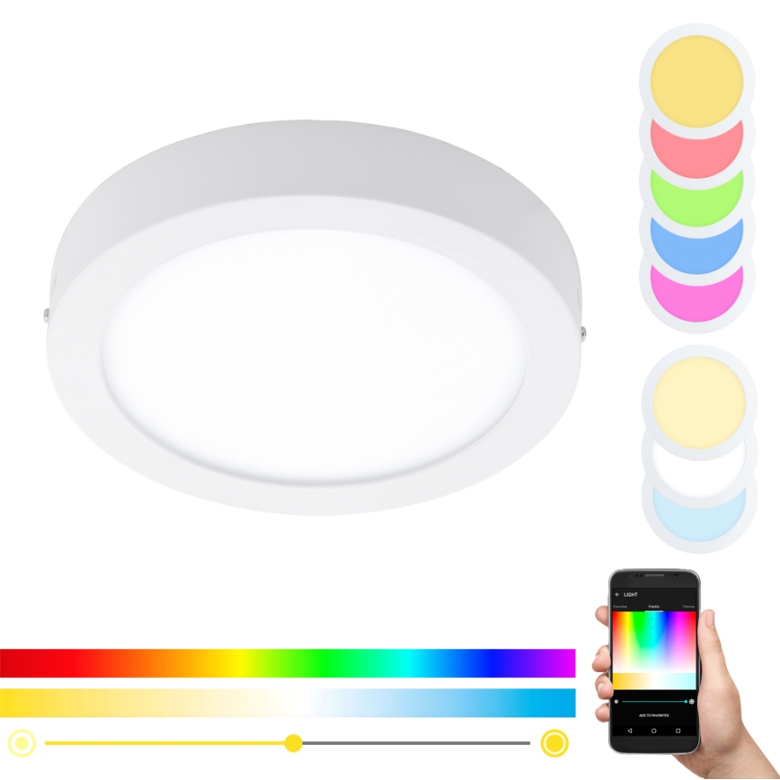 Eglo - Стельовий RGBW-світильник з регулюванням яскравості FUEVA-C LED/21W/230V