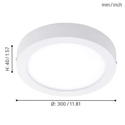 Eglo - Стельовий RGBW-світильник з регулюванням яскравості FUEVA-C LED/21W/230V