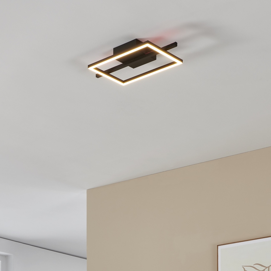 Eglo - Стельовий RGBW-світильник з регулюванням яскравості LED/17W/230V 2700-6500K чорний + пульт дистанційного керування