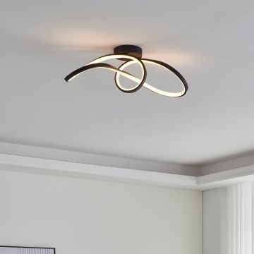 Eglo - Стельовий RGBW-світильник з регулюванням яскравості LED/22W/230V 2700-6500K чорний