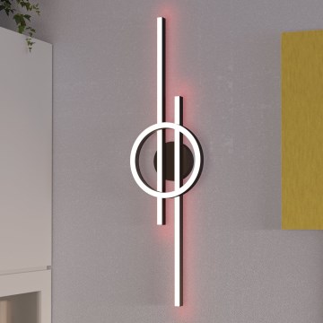 Eglo - Стельовий RGBW-світильник з регулюванням яскравості LED/23,5W/230V 2700-6500K чорний + пульт дистанційного керування