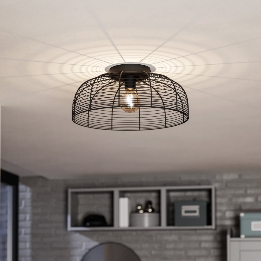 Eglo - Стельовий світильник 1xE27/40W/230V чорний