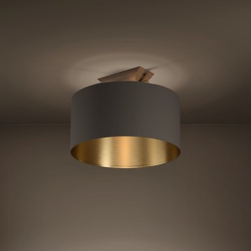 Eglo - Стельовий світильник 1xE27/40W/230V коричневий/золотий
