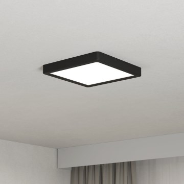 Eglo - стельовий світильник LED/10,5W/230V 2700/4000/6500K 22x22cm чорний