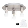 Eglo - Стельовий LED світильник MY CHOICE 3xE14/4W/230V хром/білий