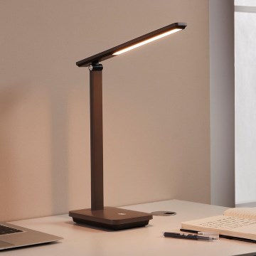 Eglo - Светодиодная аккумуляторная настольная лампа с регулированием яркости LED/3,6W/5V 1800mAh коричневый