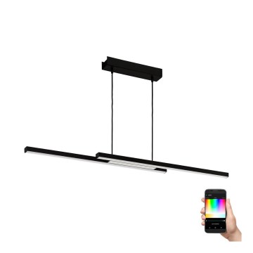 Eglo - Светодиодная диммируемая люстра RGBW на тросе LED/32W/230V черная ZigBee