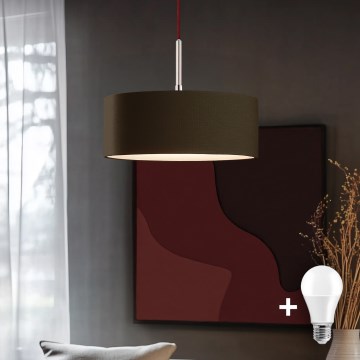 Eglo - Светодиодная люстра на тросе TUNJA 1xE27/60W/230V коричневый