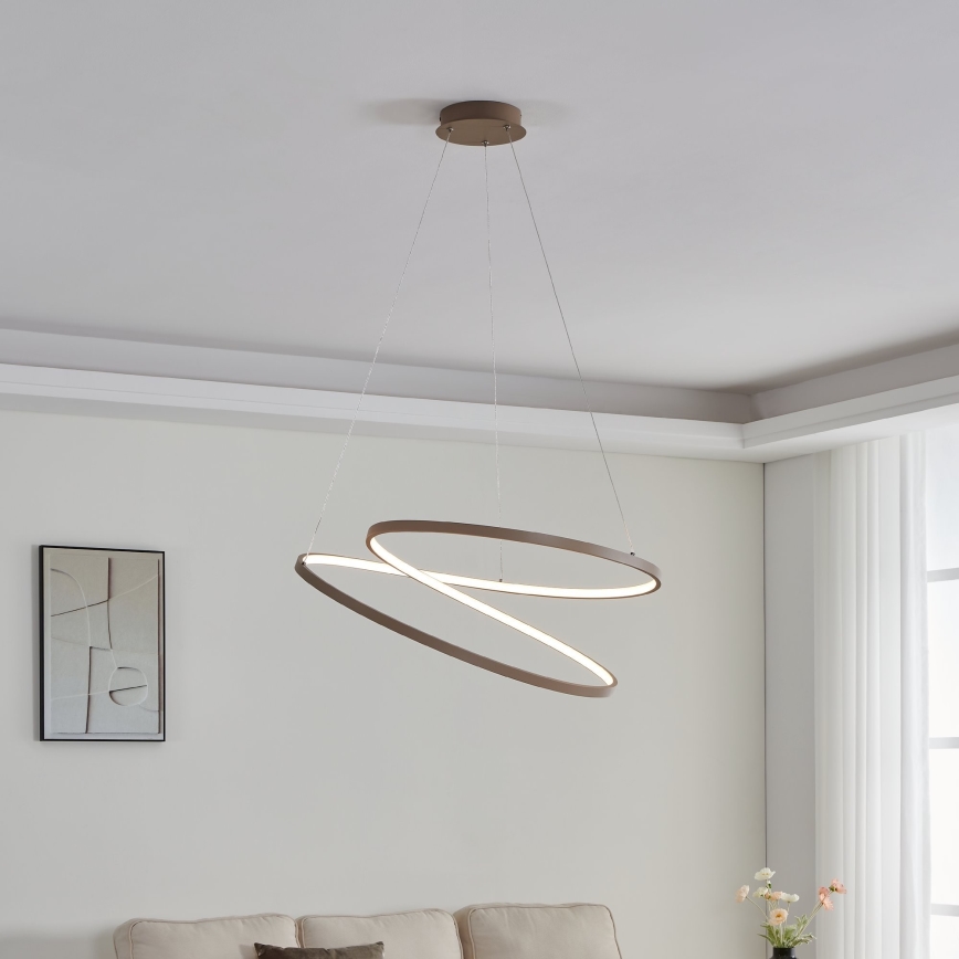 Eglo - Светодиодная подвесная люстра LED/42W/230V 3000K бежевый