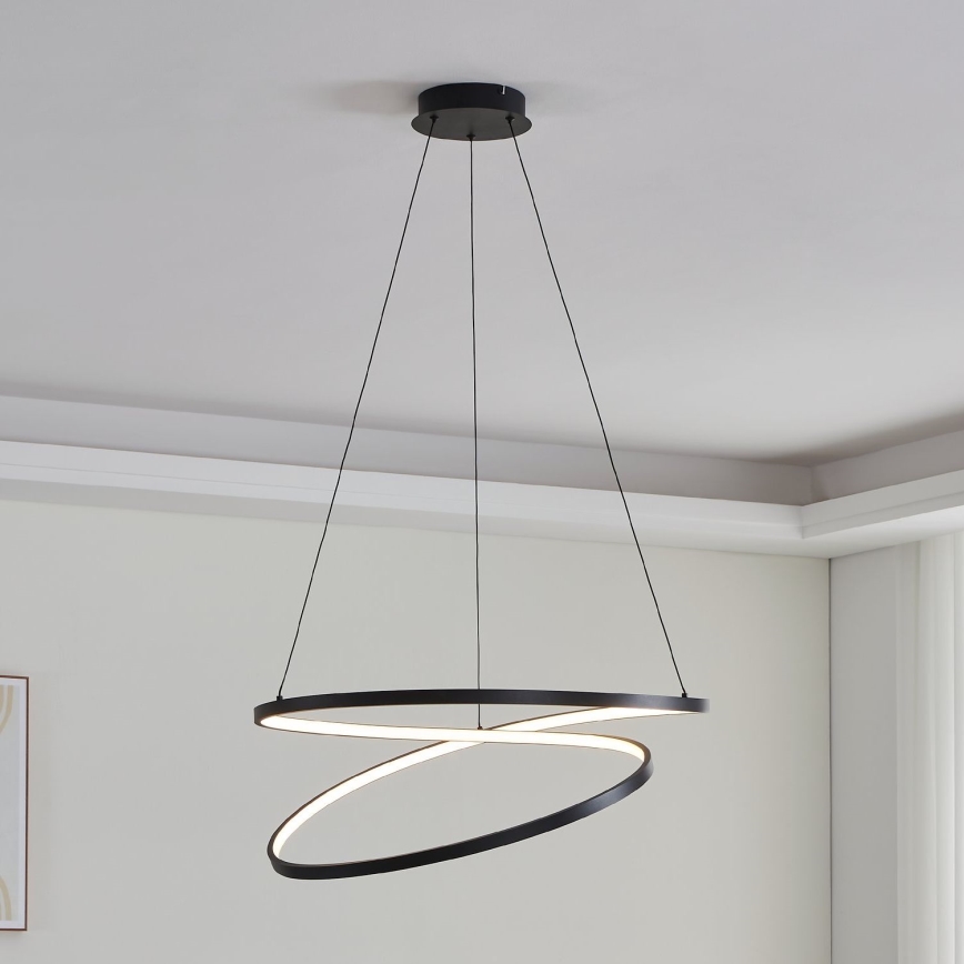 Eglo - Светодиодная подвесная люстра LED/42W/230V 3000K черный