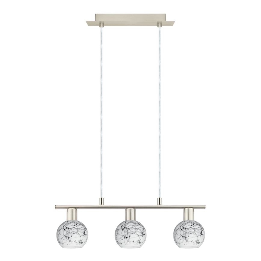 Eglo - Светодиодная подвесная люстра MY CHOICE 3xE14/4W/230V матовый хром/белый/черный