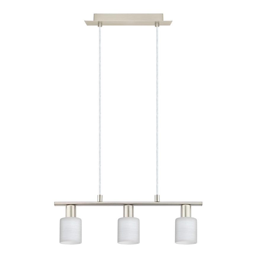 Eglo - Светодиодная подвесная люстра MY CHOICE 3xE14/4W/230V матовый хром/белый