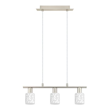 Eglo - Светодиодная подвесная люстра MY CHOICE 3xE14/4W/230V матовый хром/белый