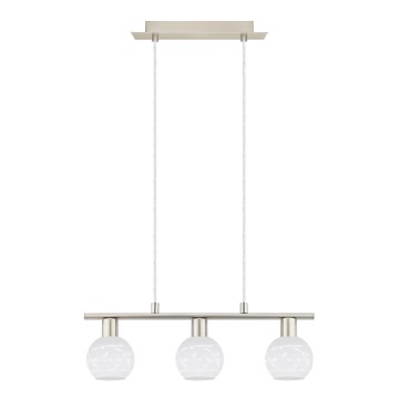 Eglo - Светодиодная подвесная люстра MY CHOICE 3xE14/4W/230V матовый хром/белый