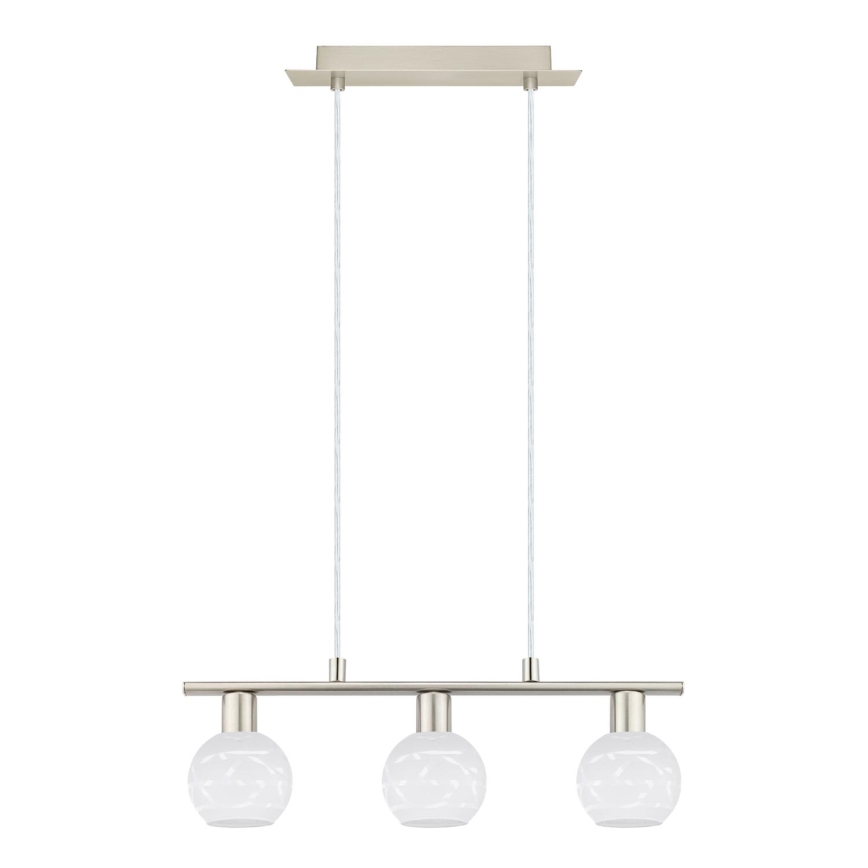 Eglo - Светодиодная подвесная люстра MY CHOICE 3xE14/4W/230V матовый хром/белый