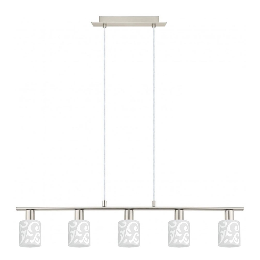Eglo - Светодиодная подвесная люстра MY CHOICE 5xE14/4W/230V матовый хром/белый