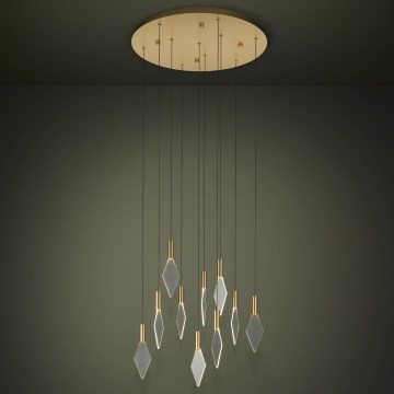 Eglo - Светодиодная подвесная люстра с регулированием яркости 10xLED/3W/230V 3000K диаметр 58 см золотистый