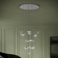 Eglo - Светодиодная подвесная люстра с регулированием яркости 17xLED/3W/230V 3000K блестящий хром