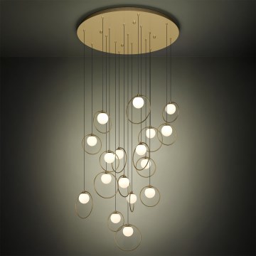 Eglo - Светодиодная подвесная люстра с регулированием яркости 17xLED/3W/230V 3000K диаметр 78 см золотистый