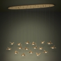 Eglo - Светодиодная подвесная люстра с регулированием яркости 17xLED/3W/230V 3000K золотая
