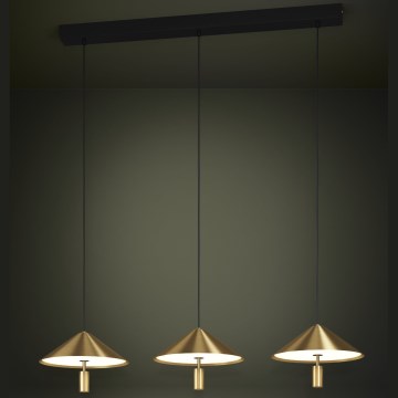 Eglo - Светодиодная подвесная люстра с регулированием яркости 3xLED/12W/230V 3000K золотистый