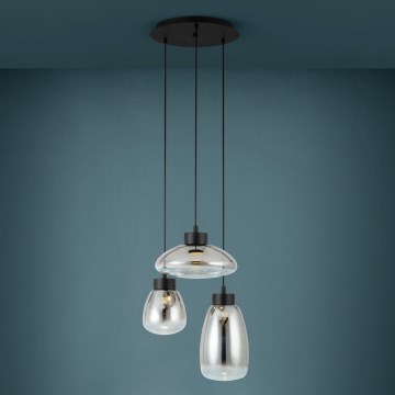 Eglo - Светодиодная подвесная люстра с регулированием яркости 3xLED/5,4W/230V 2700K дымчатый